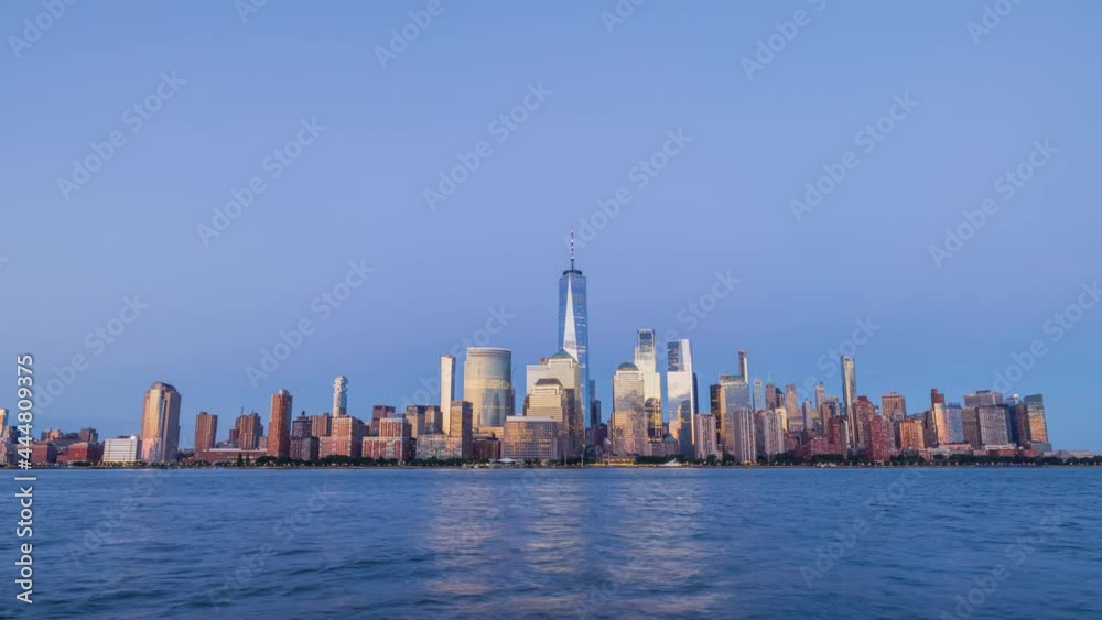 Afternoon to sunset time lapse of the famous Manhattan skyline Afternoon to sunset time lapse of the famous Manhattan skyline