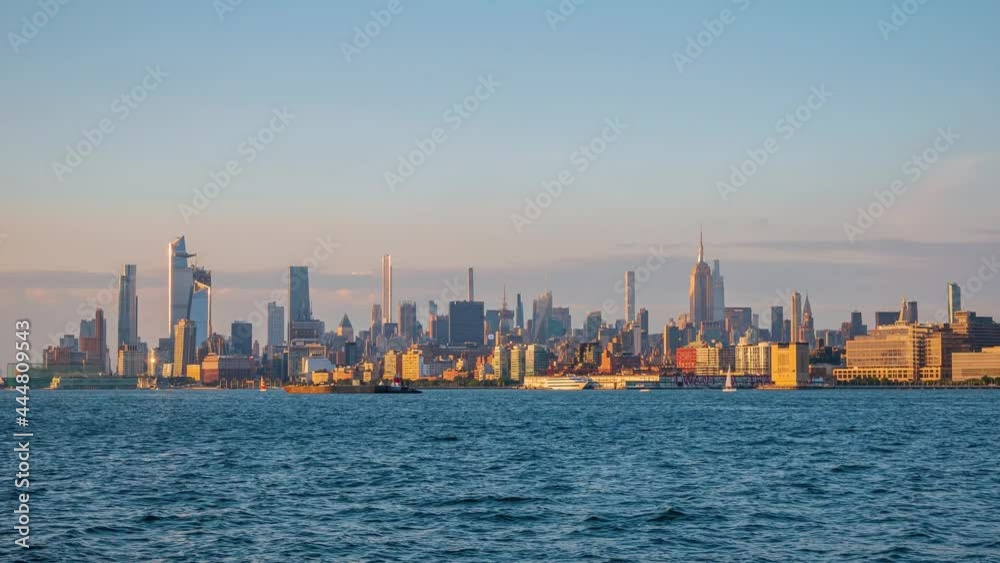 Afternoon to sunset time lapse of the famous Manhattan skyline Afternoon to sunset time lapse of the famous Manhattan skyline