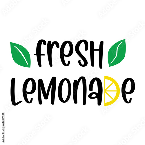 Labels and signs of fresh lemonade with lemon. Vector illustrations for graphic and web design, for stand, restaurant