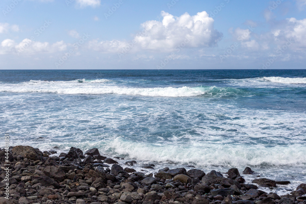 View of the Atlantic Ocean from the northern shore of Gran Canaria