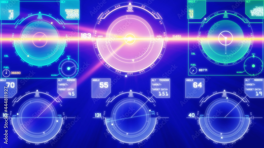 Obraz premium flight control panel instrument navigation