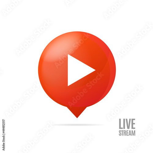 Free Download Realistic 3d Detailed Red Bubble Play Button. Vector - GFXLoad