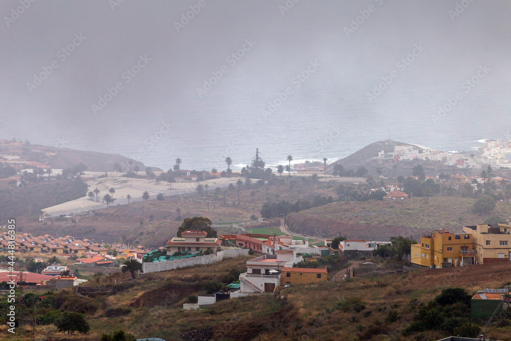 Foggy view from the village of Firgas, Gran Canaria
