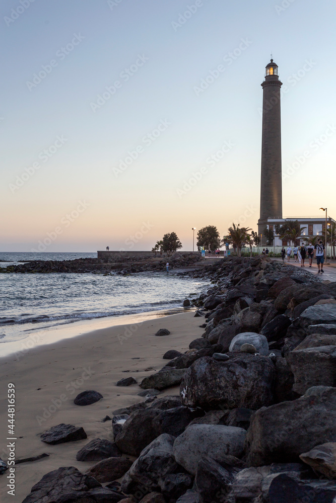 Fototapeta premium Maspalomas Lighthouse in Gran Canary, Spain