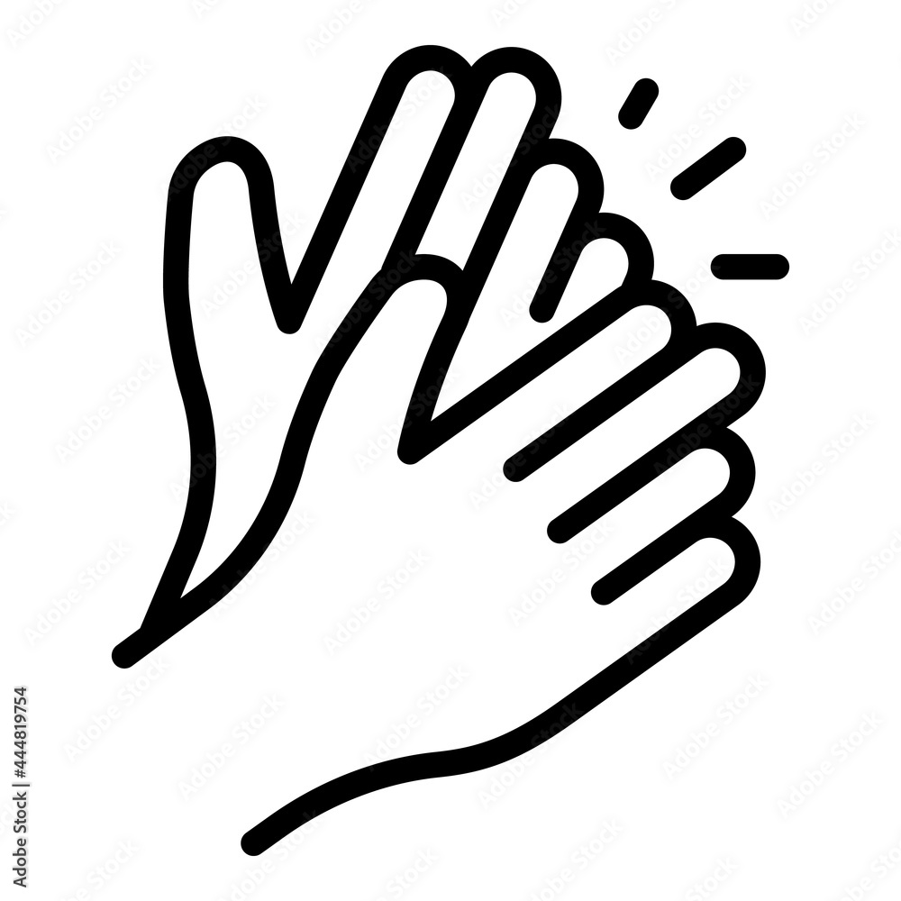 Applause icon outline vector. Handclap support. Hand clap encourage Applause icon outline vector. Handclap support. Hand clap encourage