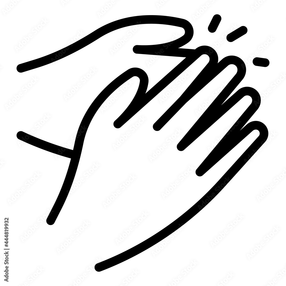 Public handclap icon outline vector. Hand clap support. Encourage applause Public handclap icon outline vector. Hand clap support. Encourage applause