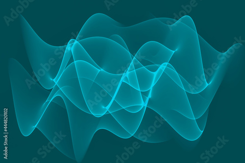 Abstract colorful blue wave background. Abstract modern dynamic stylish blue decorative pattern wave background. © Anatoliy