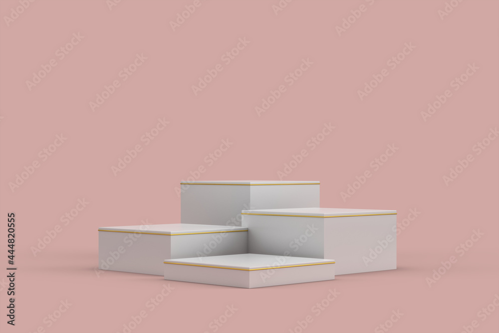Abstract Podium, Platform Minimal Product Presentation, 3D Render Abstract Podium, Platform Minimal Product Presentation, 3D Render