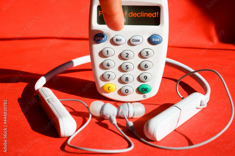 A buyer's payment was declined money to an online shopping site using digital device bank card for security purpose A buyer's payment was declined money to an online shopping site using digital device bank card for security purpose