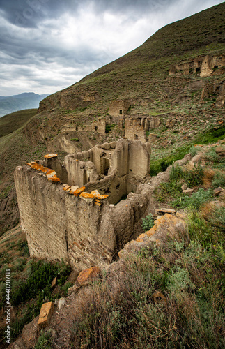Aul - the ghost of Gra on the southern slope of the Samur ridge in Dagestan