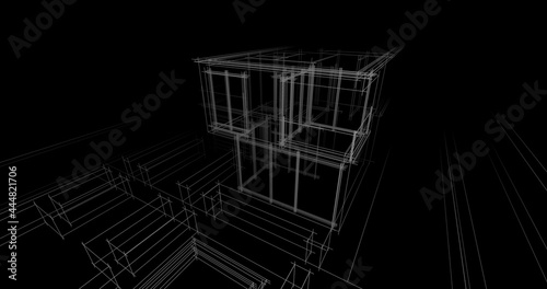 house architecture digital drawing © Svitlana