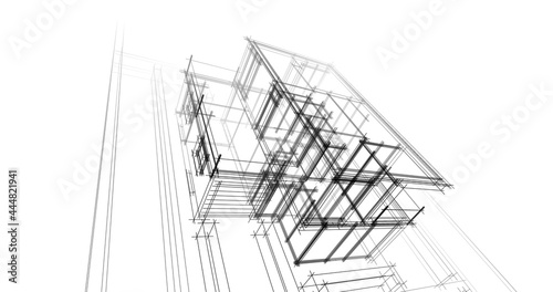 house architecture digital drawing