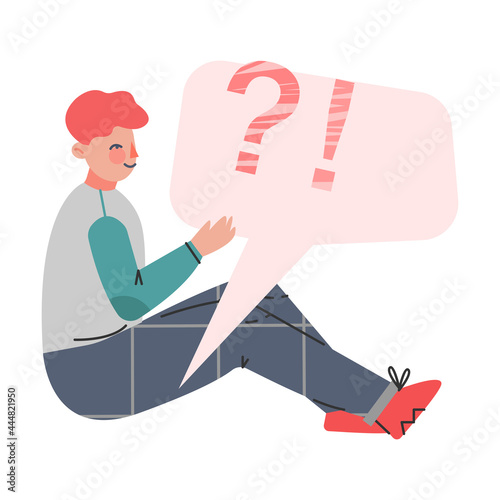 Man Spreading Untruth Information, Fake News, Disinformation Cartoon Vector Illustration