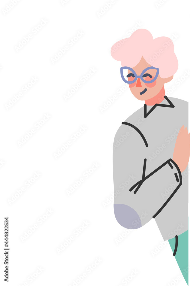 Man Peeking Out From Behind the Corner Cartoon Vector Illustration Man Peeking Out From Behind the Corner Cartoon Vector Illustration
