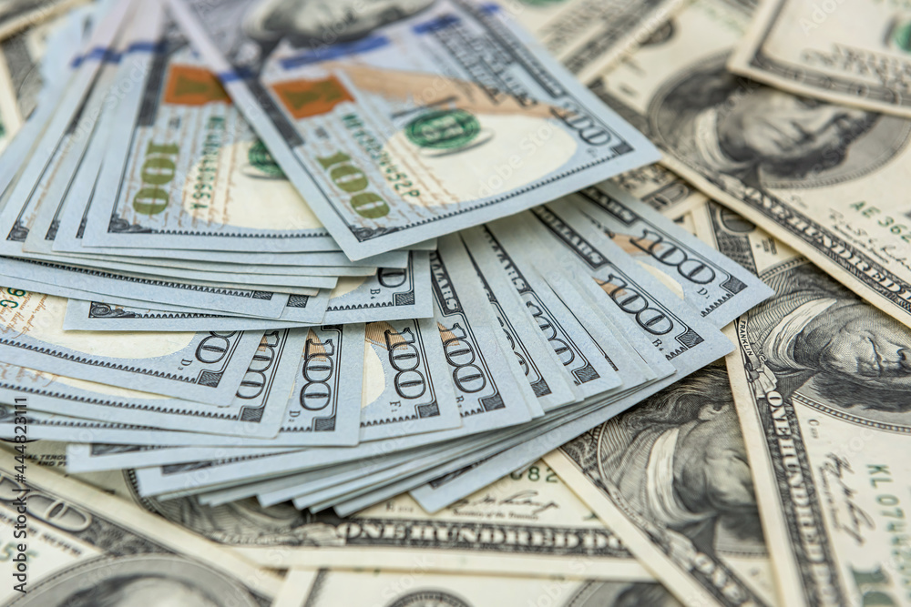 Background of heap of dollars. Paper banknotes concept. Background of heap of dollars. Paper banknotes concept.
