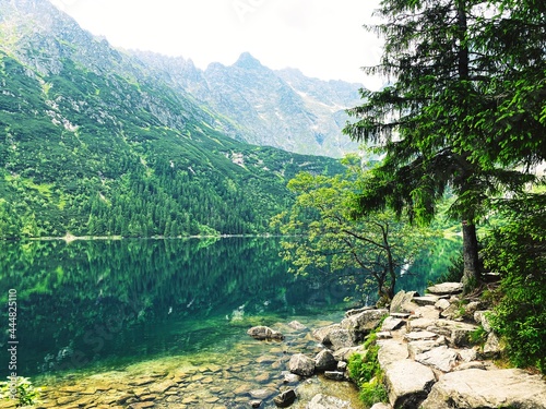 

Morskie Oko lake in the Polish Tatras. The Tatras are the highest mountains in Poland