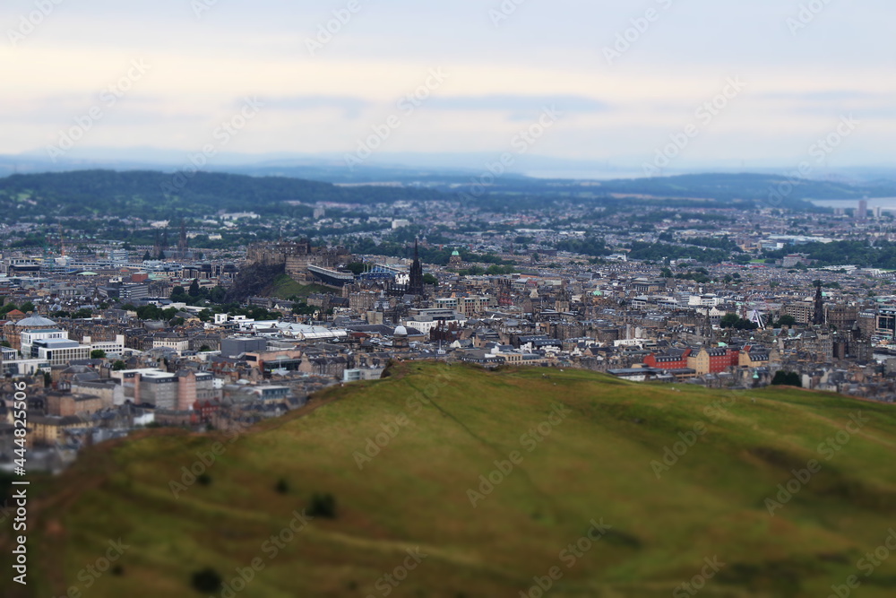 Edinburghansicht von Arthur's seat