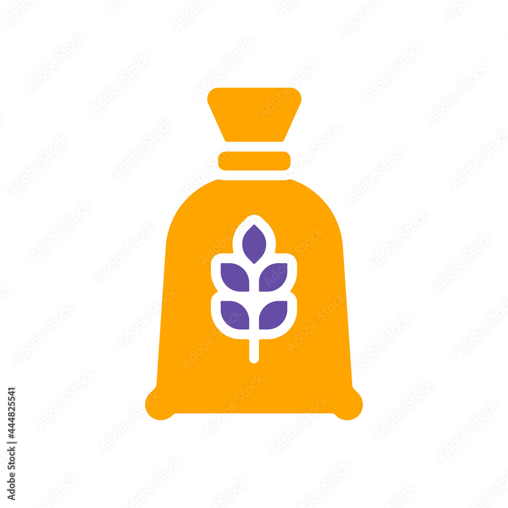 Bag flour vector glyph icon. Kitchen appliance Bag flour vector glyph icon. Kitchen appliance