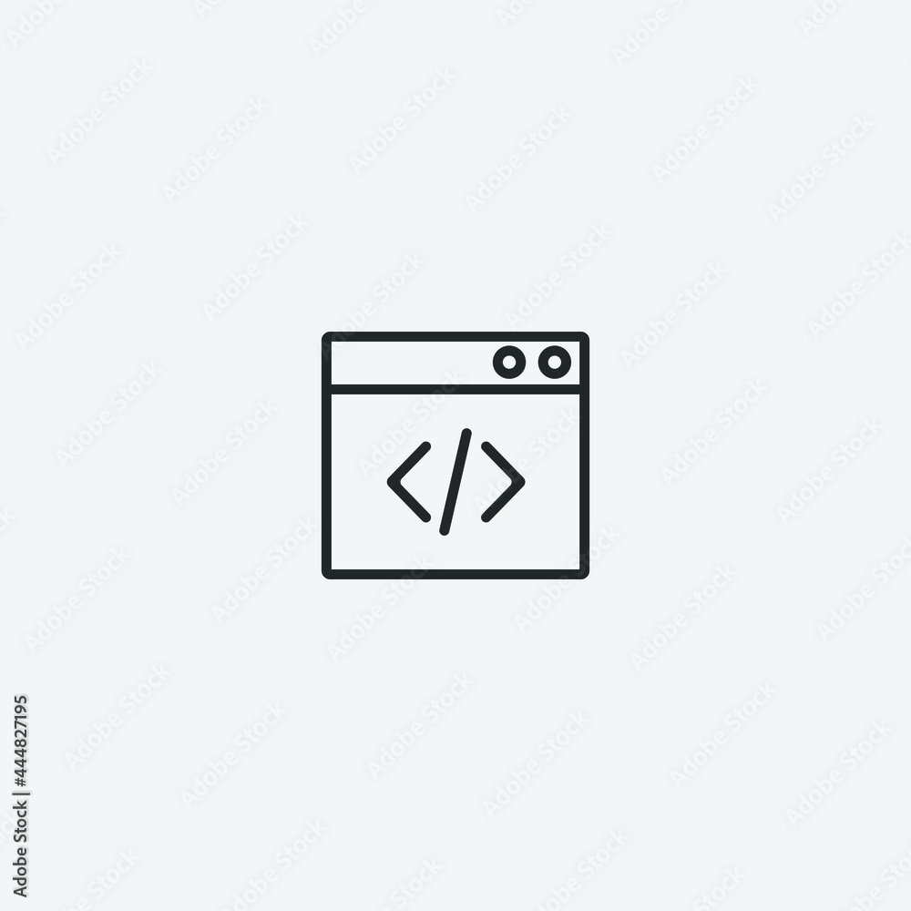 Custom coding vector icon illustration sign Custom coding vector icon illustration sign