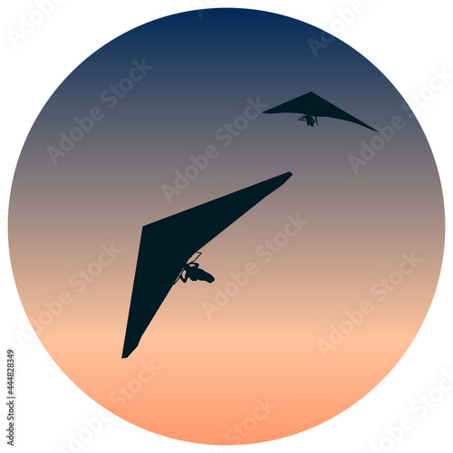 hang glider vector illustration