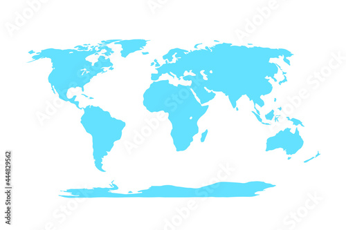 Blue Earth Planet on white background vector illustration