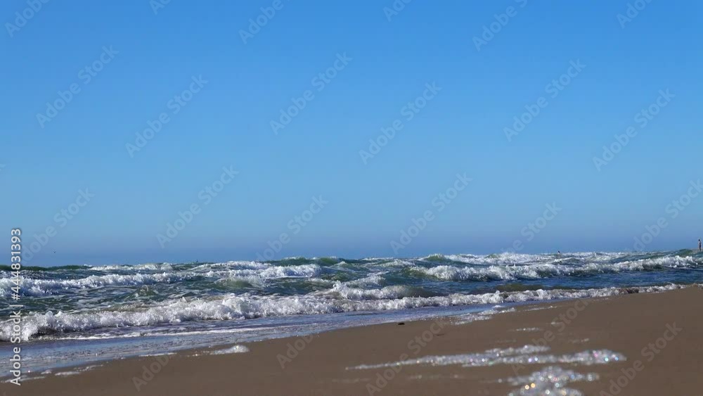 Hirtshals, Denmark Waves from the North Sea rolling onto the beach Hirtshals, Denmark Waves from the North Sea rolling onto the beach