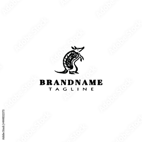 armadillo logo template icon design vector flat