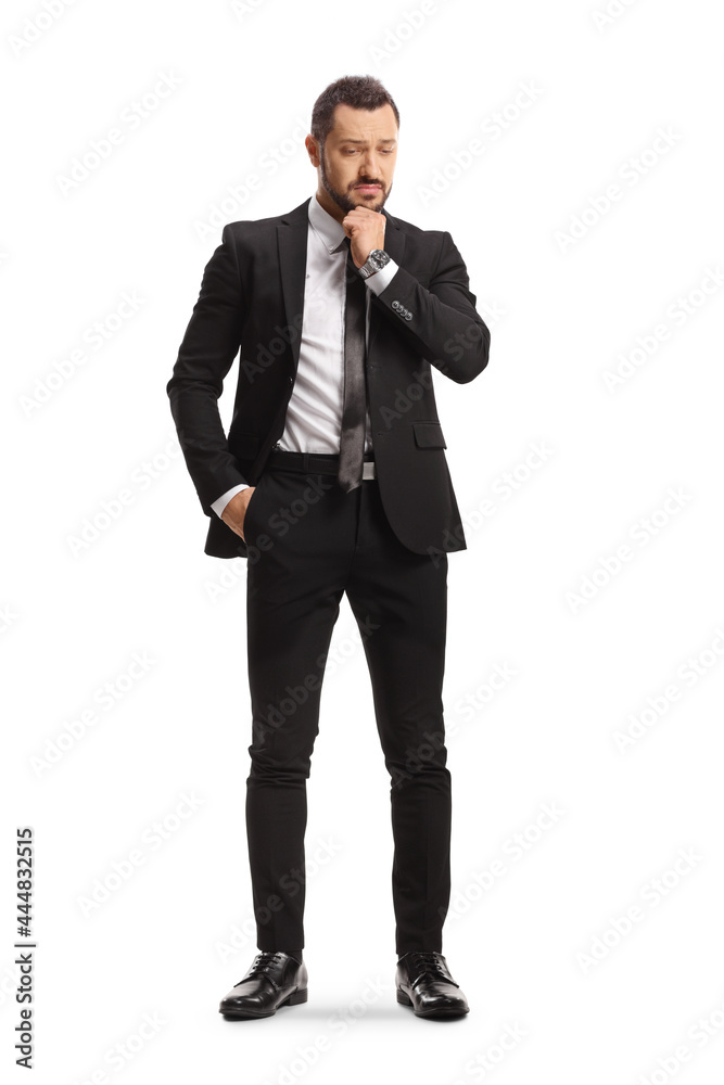 Full length portrait of a pensive young businessman Full length portrait of a pensive young businessman