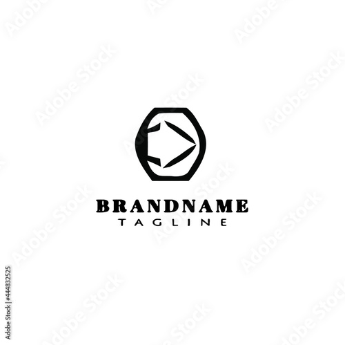 creative arrow design template logo icon modern black vector simple