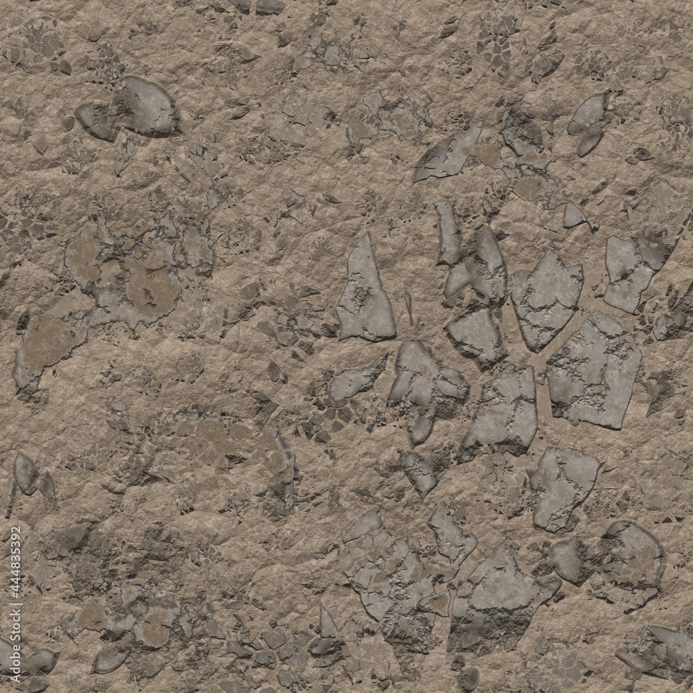 Stone Surface Texture Seamless. 3d nature illustration brown grey ...