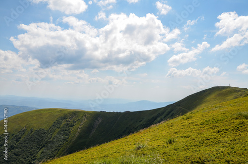 Beautiful summer nature landscape with Borzhava ridge and peak of mount Stoj. Carpathian mountains, Ukraine © Dmytro