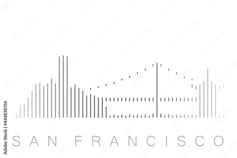 Vertical Bars San Francisco Landmark Skyline