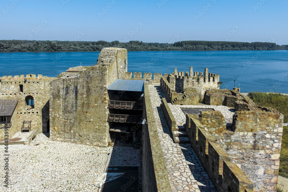 Fototapeta premium Ruins of Smederevo Fortress in town of Smederevo, Serbia