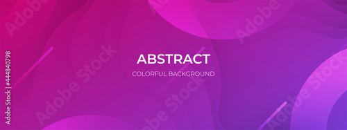 Abstract purple geometric background. Wavy geometric background. Trendy gradient shapes composition Paper cut style design. - Vector