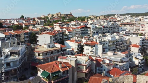 Aerial Footage of Thessaloniki, The Old City Walls and  Castles photo