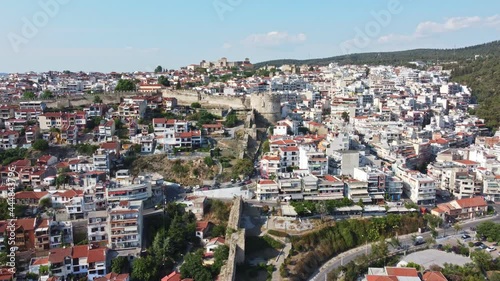 Aerial Footage of Thessaloniki, The Old City Walls and  Castles photo