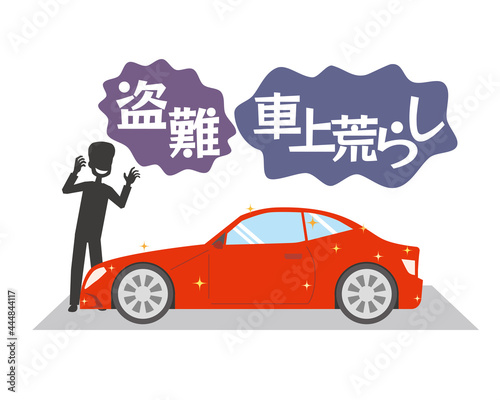 車を狙う盗難車上荒らしの犯罪者