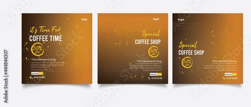 Coffee shop banner template