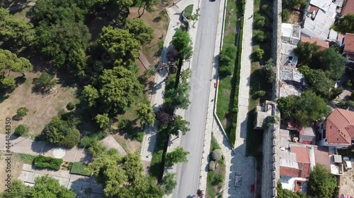 Aerial Footage of Thessaloniki, The Old City Walls and  Castles photo