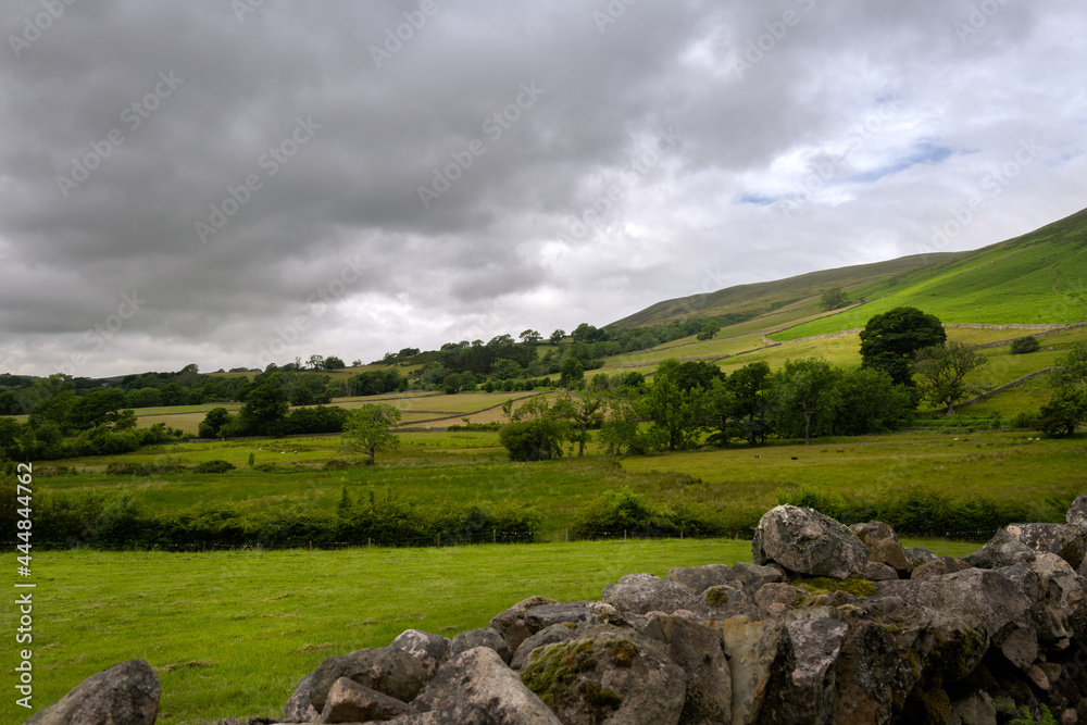 Walking in the countryside in summer, Lake district, England