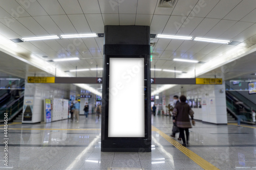 Fototapeta Naklejka Na Ścianę i Meble -  Subway Scenery and Advertising Mockup