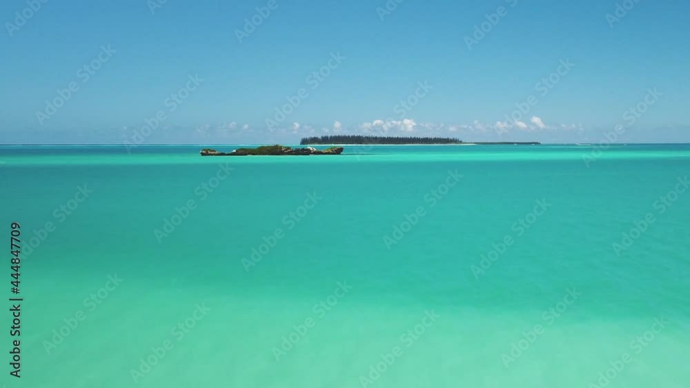 Aerial: tropical New Caledonia islands in Pacific Ocean Aerial: tropical New Caledonia islands in Pacific Ocean