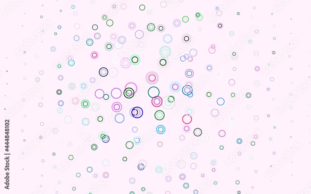 Light Multicolor vector template with circles.