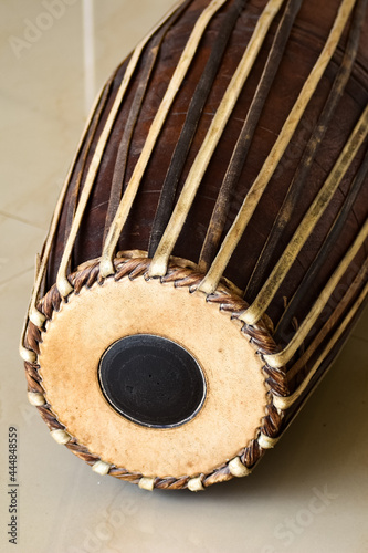 Indian musical percussion instrument mridangam photo