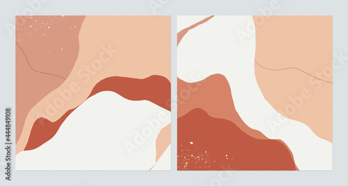 Abstract square background template design, brown nude shades