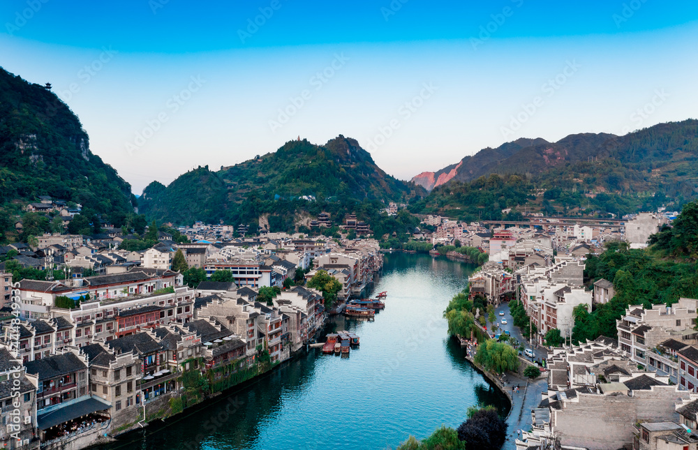 Scenery of Zhenyuan ancient town in Guizhou Province, China