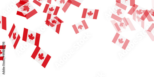 カナダ　 国旗　空　背景