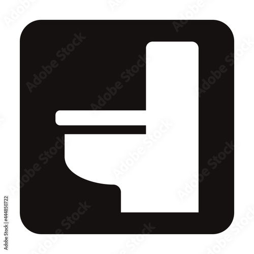 シンプルなトイレのアイコン/白ヌキ