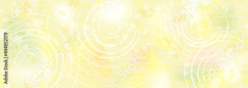 水面にぼんやり映る秋の黄葉のような背景イラスト