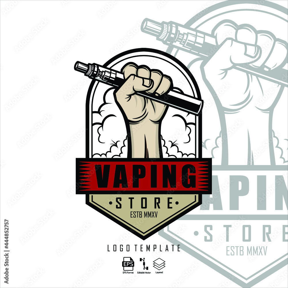 VAPING STORE LOGO TEMPLATE, READY FORMAT EPS 10